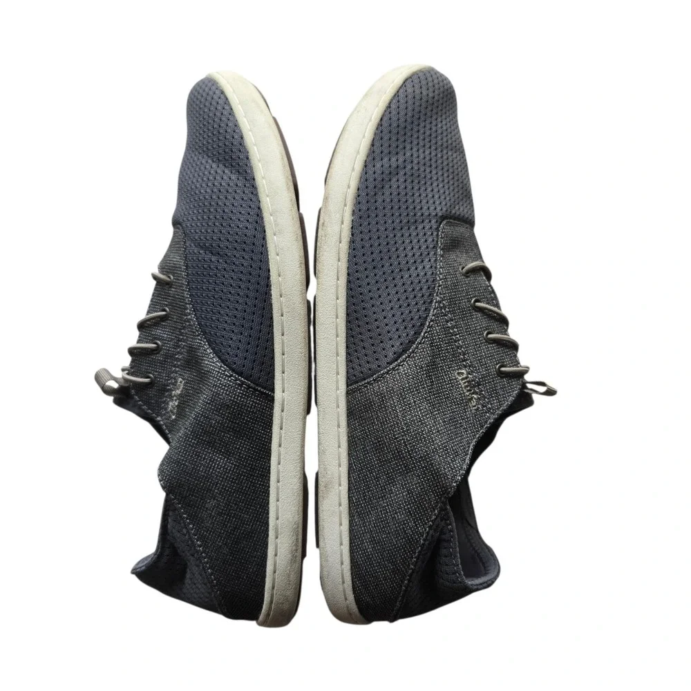 Olukai Nohea Moku Mens Size 9.5M No-Tie Lace Grey Boat Deck Shoes 10283-2610